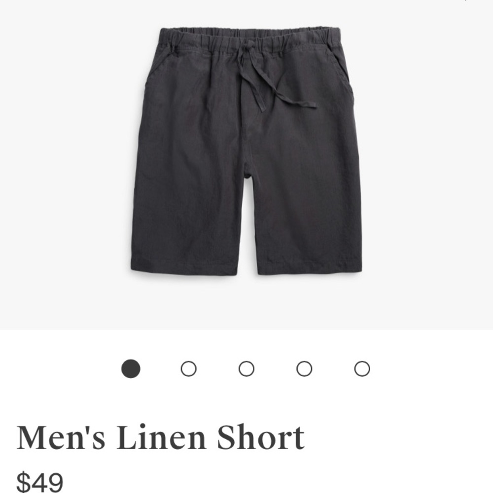 Parachute Men’s Linen Lounge Shorts in Coal